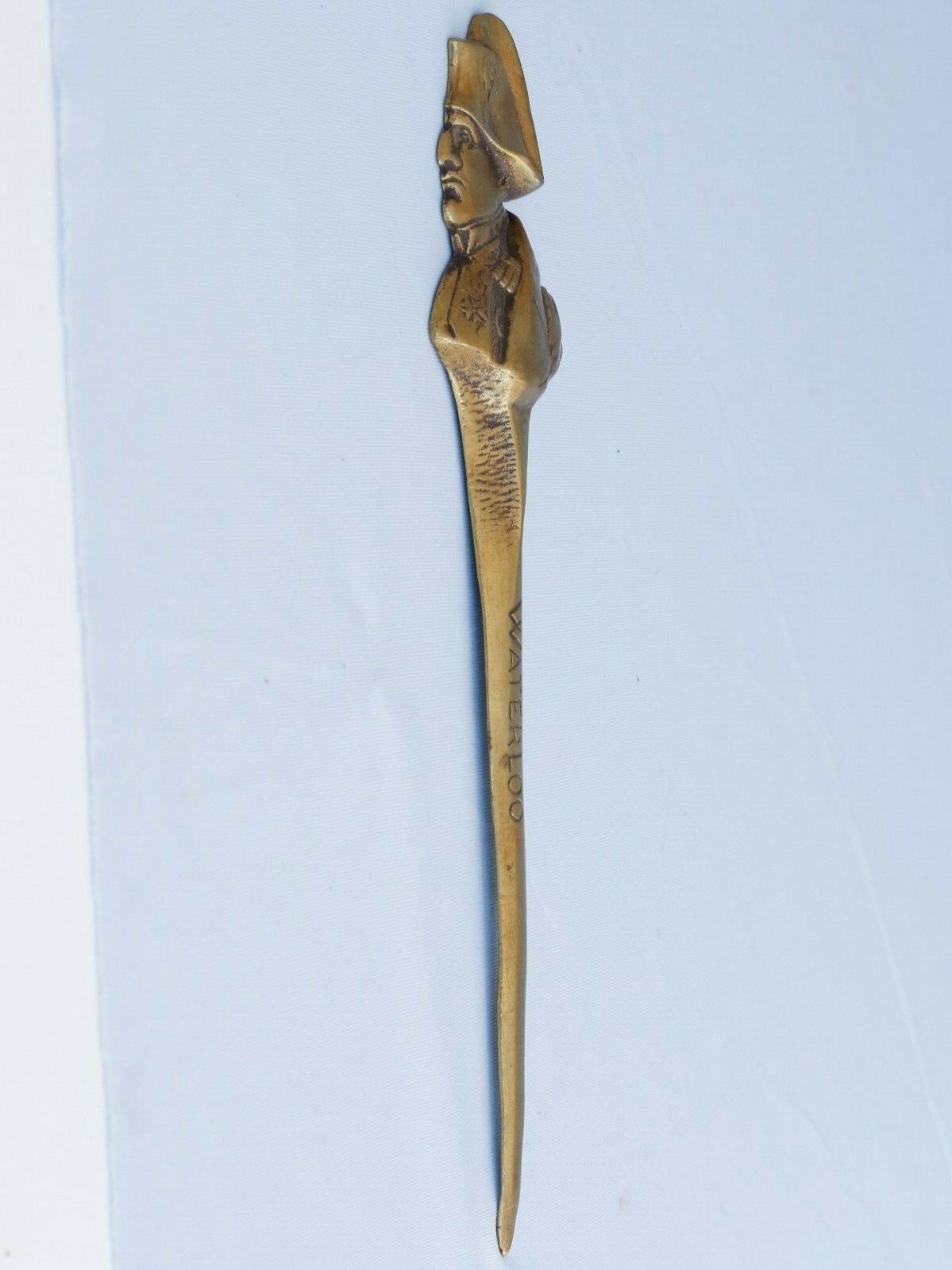 Vintage Brass French Emperor Napoleon Bonaparte Waterloo Souvenir Letter Opener