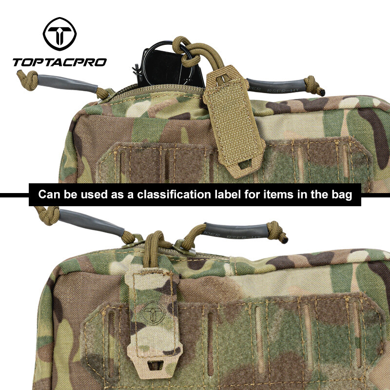 TOPTACPRO Tactical Hook Handle Zipper Handle 2PCS Zipper Pull Hunting Paintball