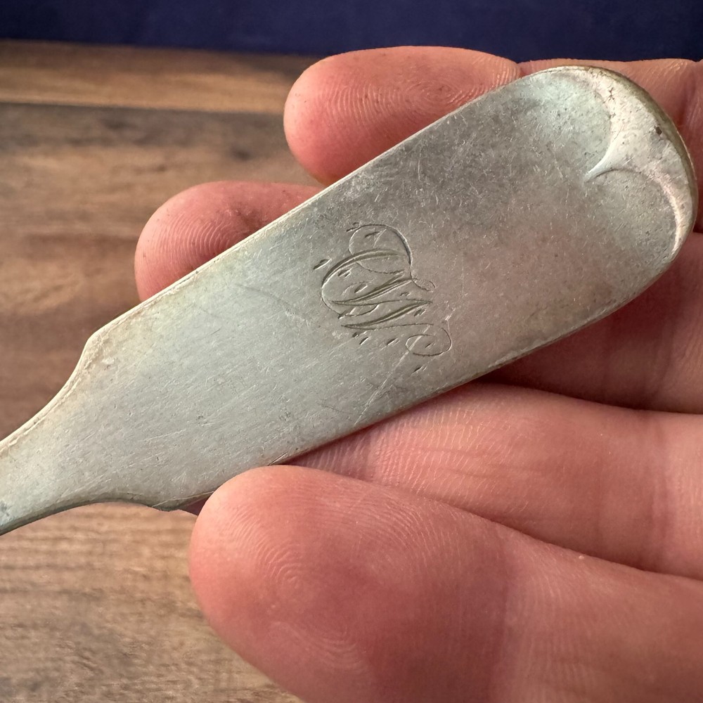 Garrett & Son Silverplated Tablespoon Unknown Pattern Monogrammed