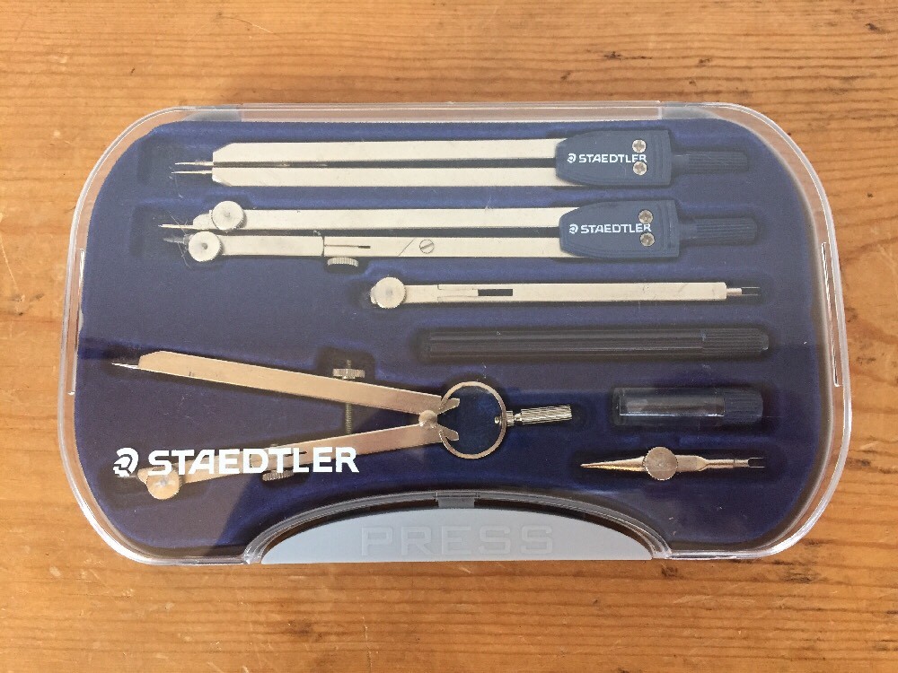 Staedtler Arco Italy Precision Math Drafting Compass Set w Case No. 559 09