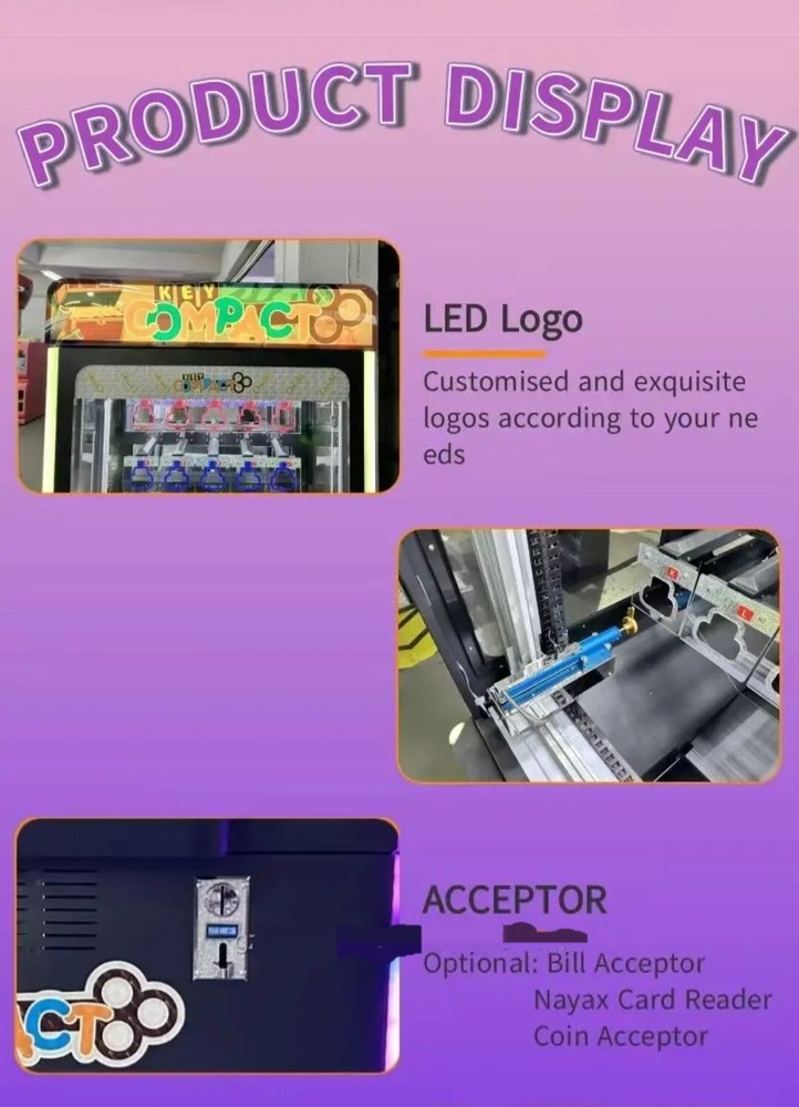 KEY COMPACT 🔑, Lucky Key Master Prize,Skill Redemption Vending Machine Arcade