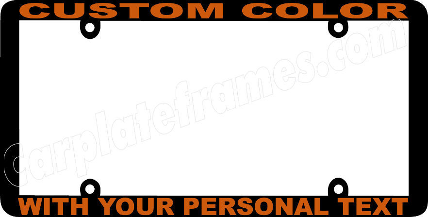 GOLD LETTERING THIN STYLE CUSTOM PERSONALIZED COLOR License Plate Frame