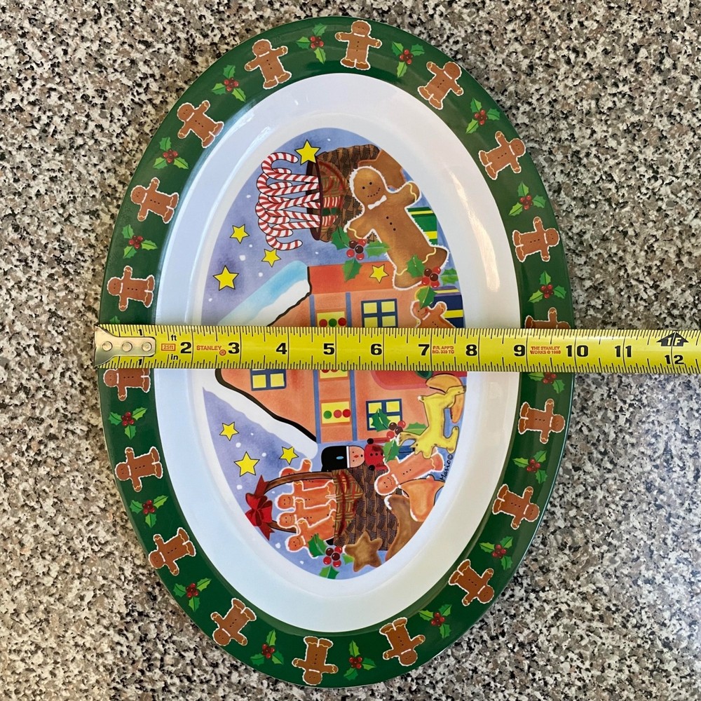 Gingerbread Man & House Melamine Serving Platter