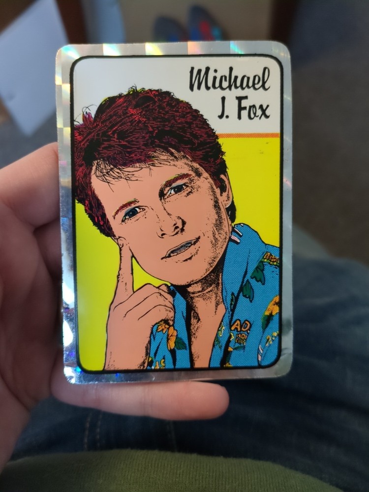Rare Michael J Fox Sticker Vending Machine