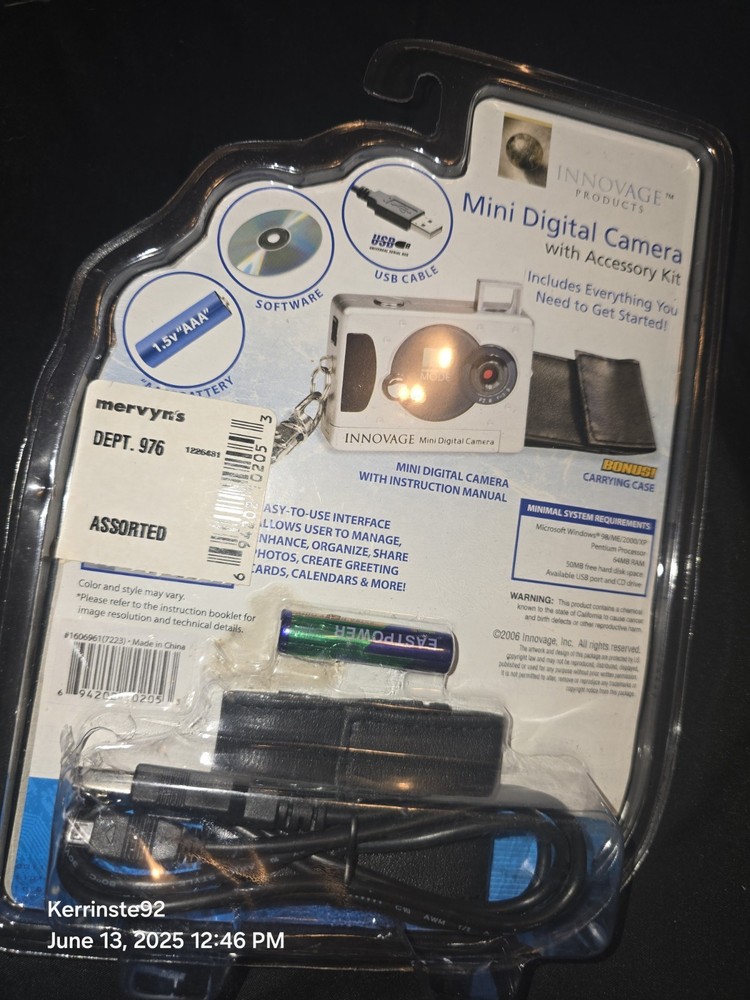 Innovage Mini USB Digital Camera Still Video Web 3-in-1 Camera & Accessory Kit