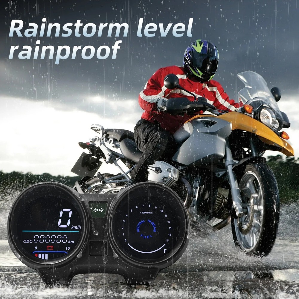 Universal Digital Meter Board For Motorcycle LCD Speedometer TachometerIndicator