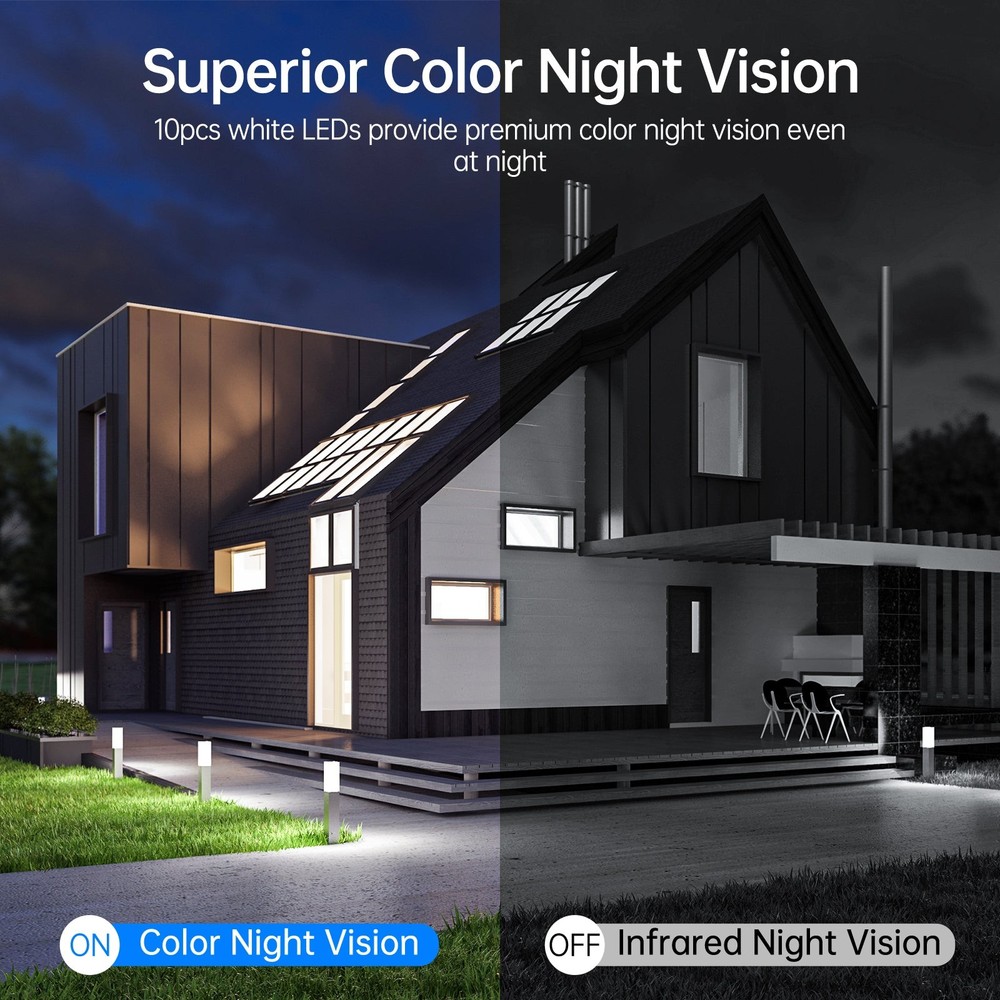 10CH 2MP NVR Wireless System Night Vision Security Plug-in Camera 24/7 Record PT