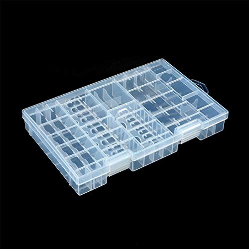 Organizer Storage Case Box Holder Clear Plastic Container 47 Batteries