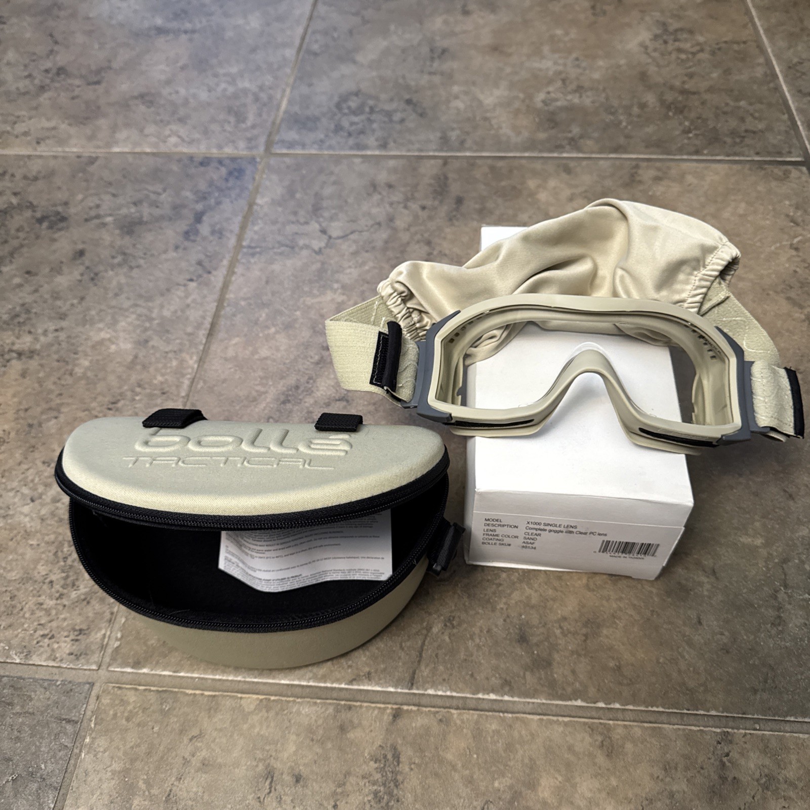 Bolle X1000 Tactical Goggles Anti-Fog & Anti-Scratch Ballistic Lens