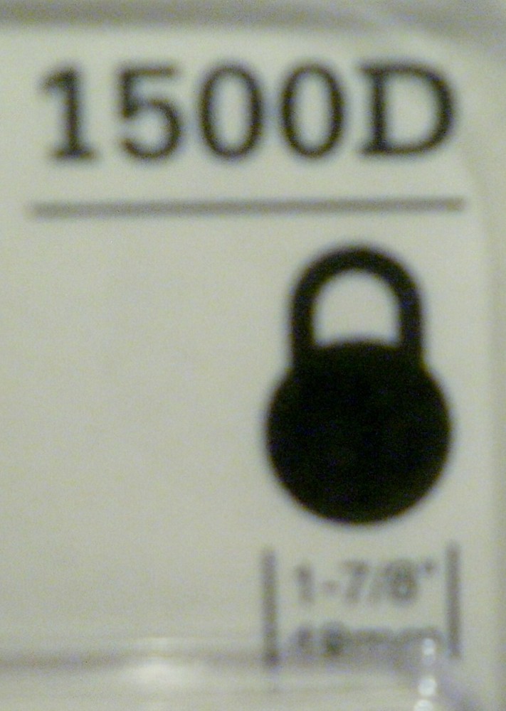 2002 Master Lock 1500D Combination Padlock 1-7/8”