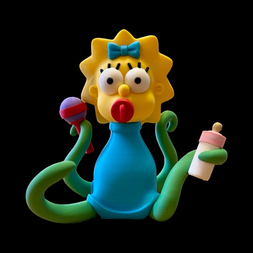 UNPAINTED Simpsons Maggie Alien 3D Printed Model Kit (7-24)