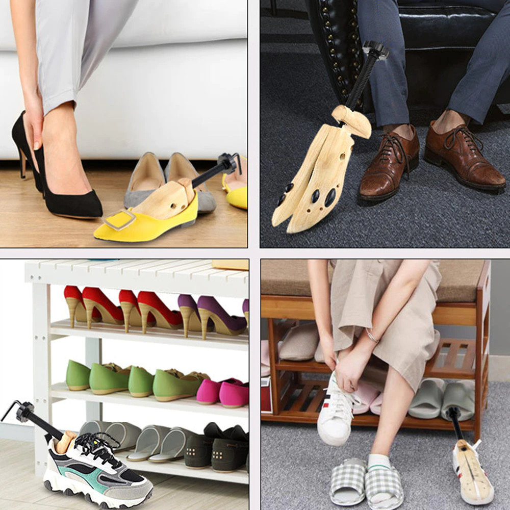 2-Way Wooden Adjustable Shoe Stretcher Expander Men Women Boot Size US 5-13 NEW