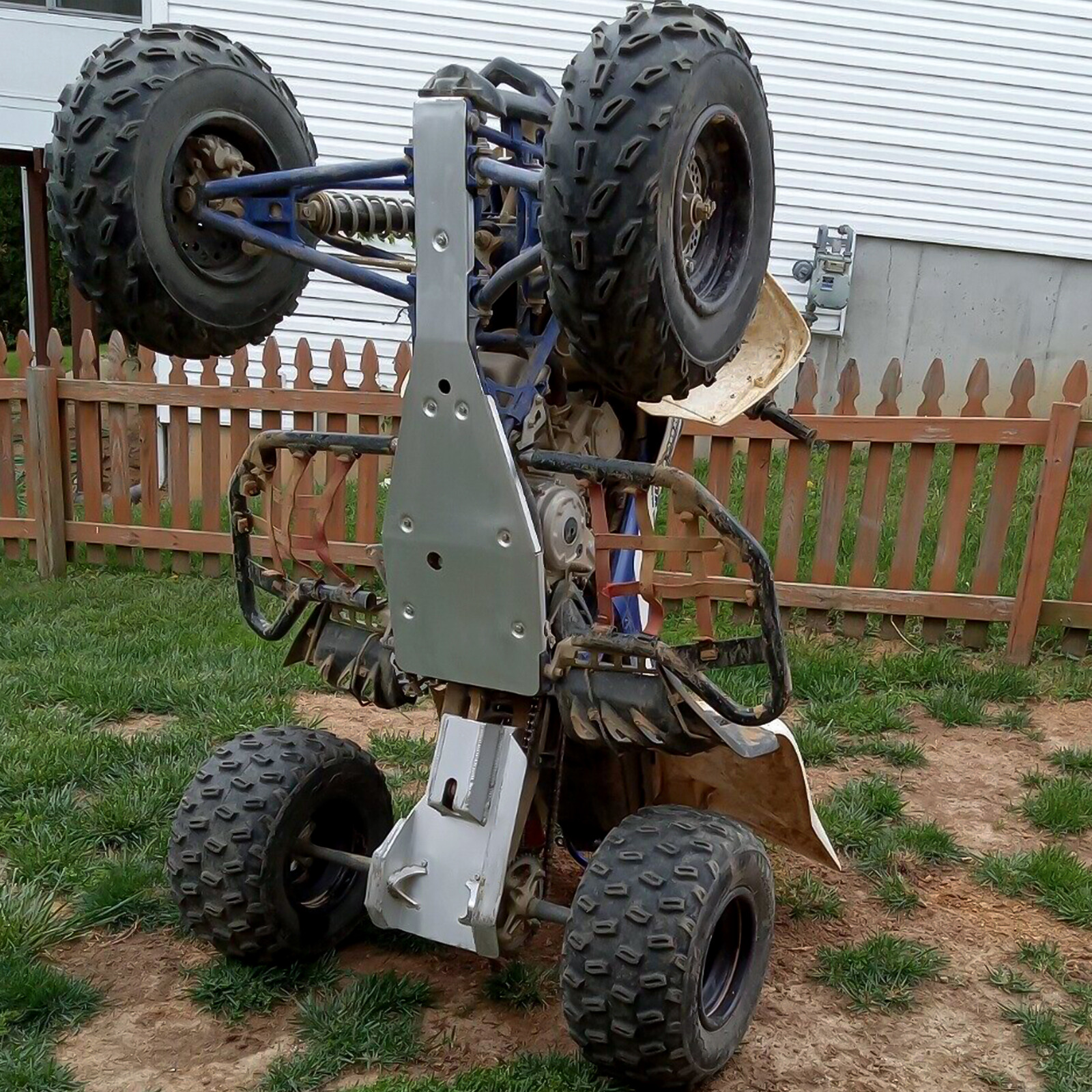 For Yamaha Raptor 700 700R Full Chassis Glide Swing Arm Skid Plate Guard Combo