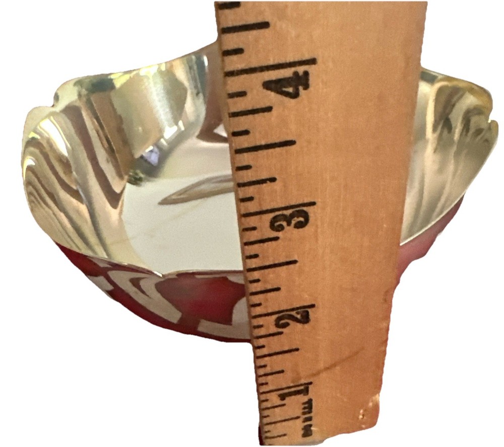 TOWLE SILVERSMITH Vintage EP 6931 Scalloped Lotus Edge Elegant Bowl Dish Small