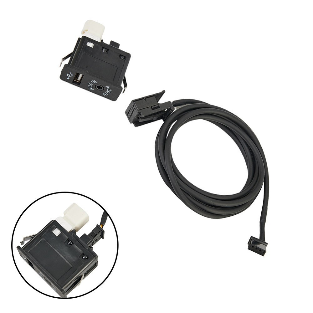 AUX USB Interface Panel Cable Adapter And Socket Plastic Cable For