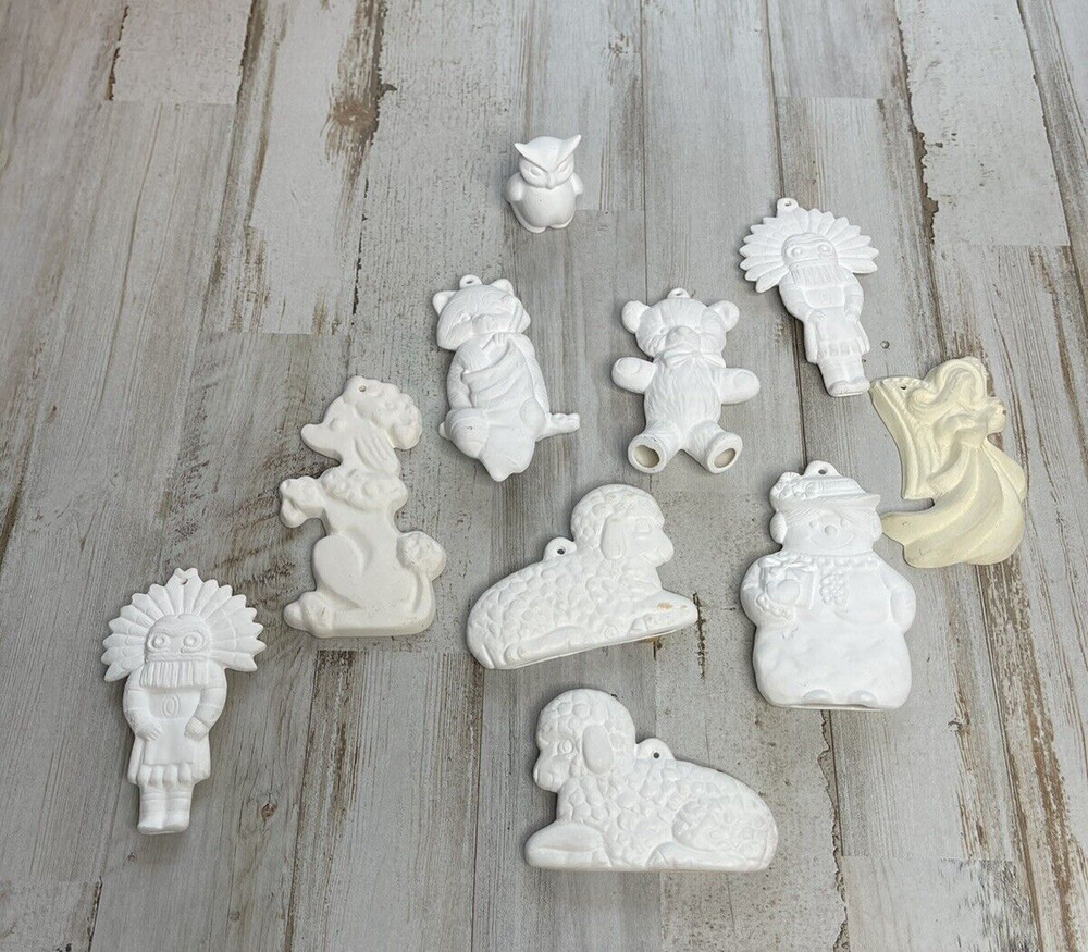 Ceramic Bisque Christmas Ornaments:  U paint Craft Project (10)