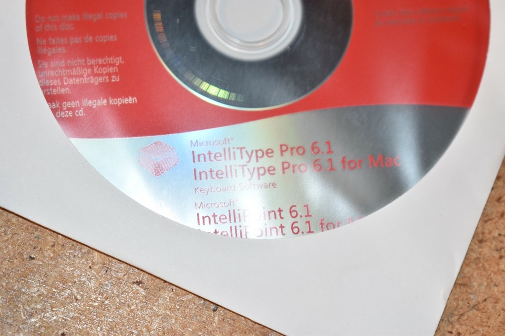 Microsoft IntelliType IntelliPoint Pro 6.1 Software CD Disc For Keyboard & Mouse