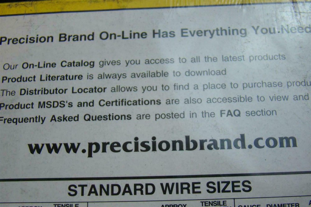 Precision Brand .039" Dia Music Wire