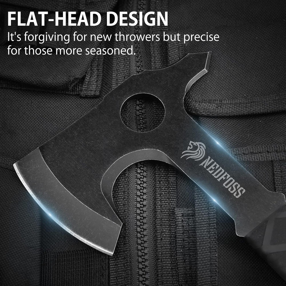 Throwing Axe Set, 10.2'' Full Tang Throwing Hatchet with Sheath, Updated TPR ...