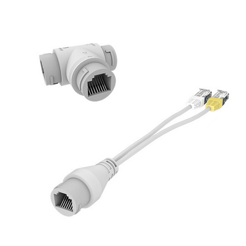 1Set POE Splitter 2-in-1 Network Cabling Connector Three-way RJ45 Adapter Kit