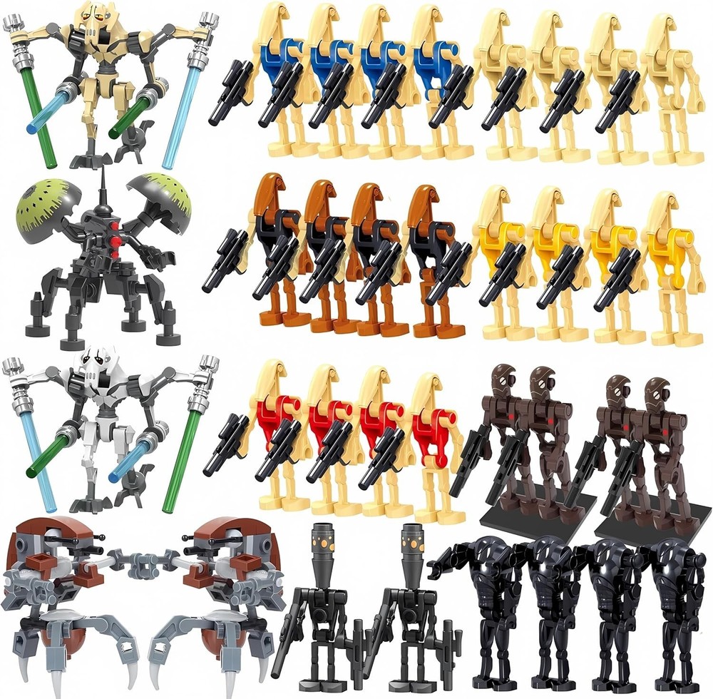 Miniature Military Droid Figures, 35 PCS Construction Set