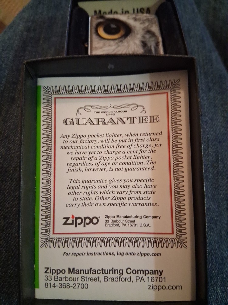 Zippo Owl lighter New In Box