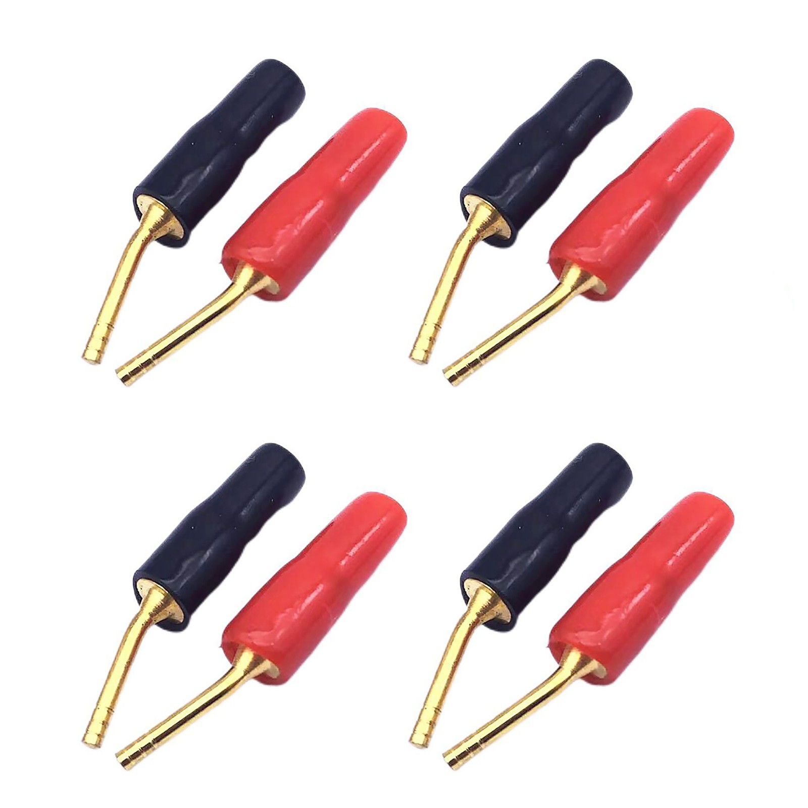 8Pcs Audiocrast Gold Plated 2mm Pin Banana Plug HiFi Speaker Cable Connector New