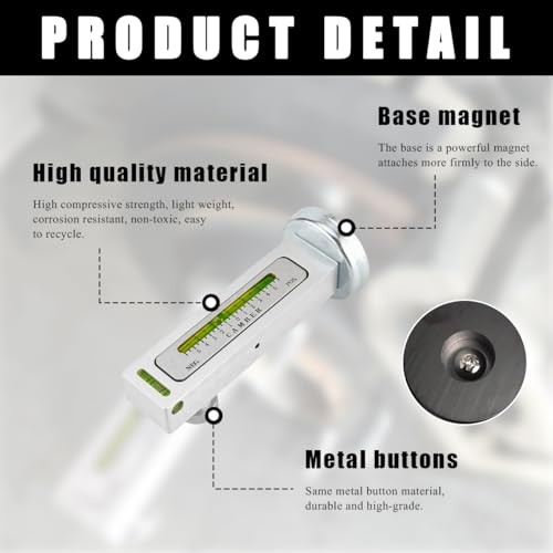 Adjustable Magnetic Gauge Tool, Camber Caster Strut Wheel Hub Alignment Gray