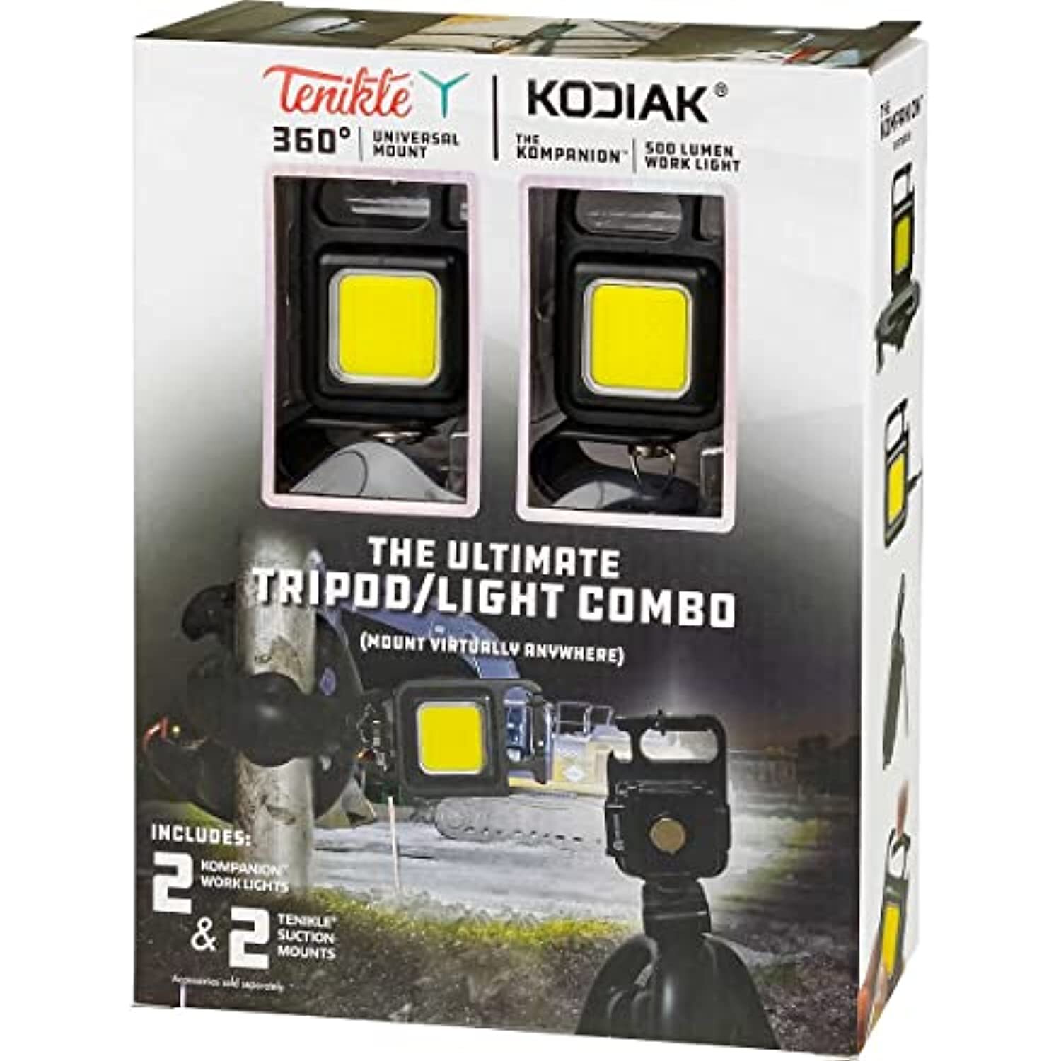 Tenikle 360� Universal Mount and Kodiak Kompanion 500 Lumen Work Light, The Ulti