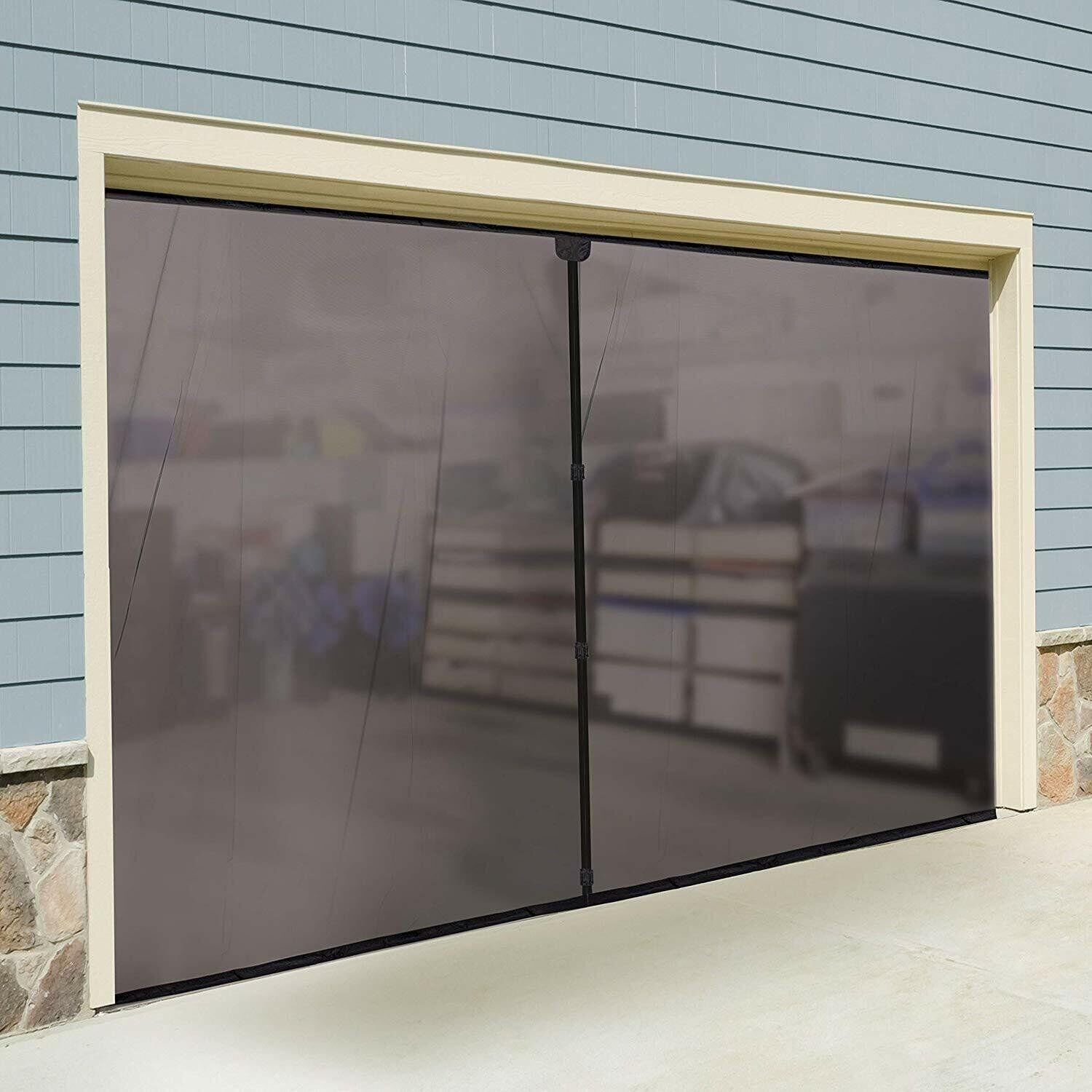 Double Garage Door Screen Magnet Bottom Insect Bug Mesh 16ft. x 7ft NEW