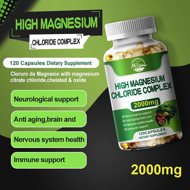 High Magnesium Chloride Complex 2000mg 120 Capsules - Nervous System Support