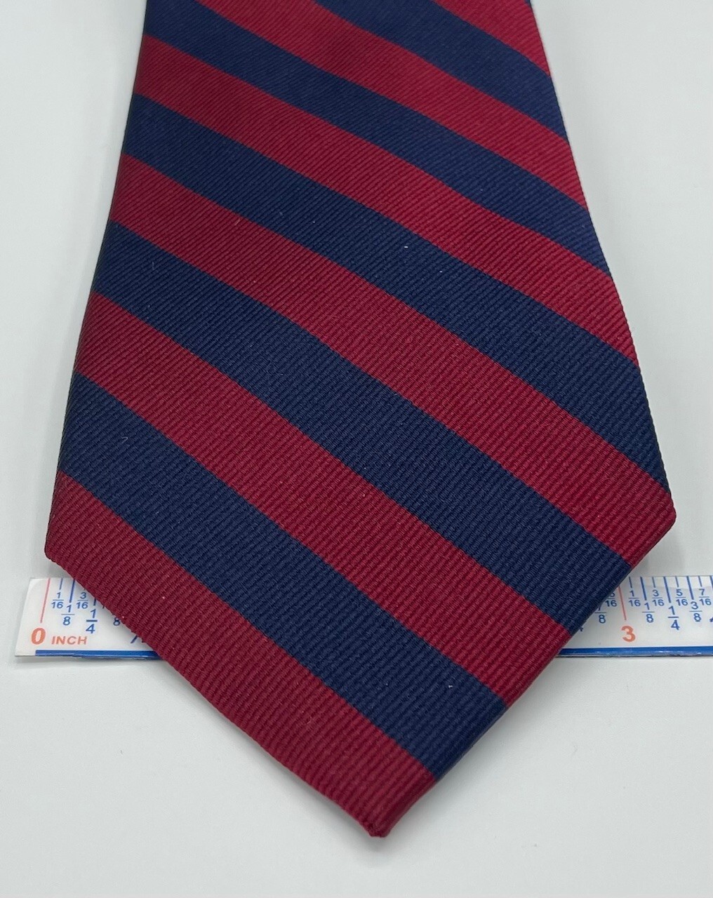 Brooks Brothers Men's Silk Blend Tie ~ Blue & Red ~ Striped ~ NEW MSRP: $98.00