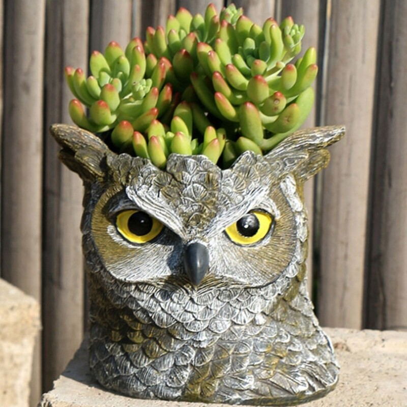 Handmade Silicone Owl Pots for Succulent Planters Concrete Projects