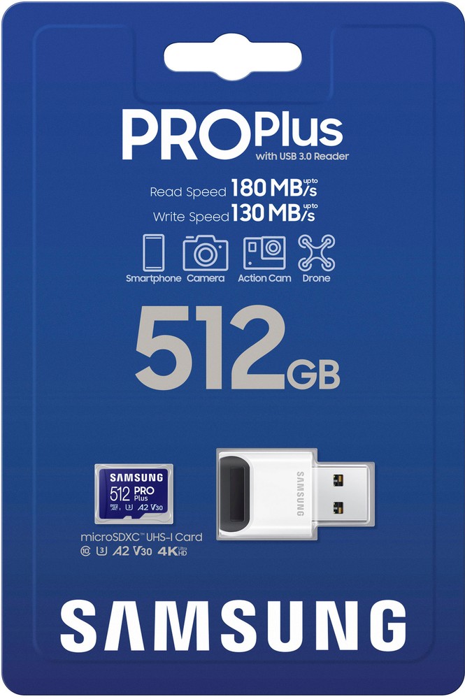 Samsung - Pro Plus 512GB microSDXC Memory Card