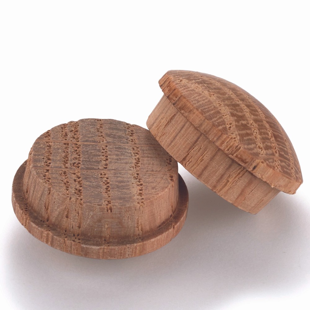 Oak Button Top Screw Hole Plugs 3/4" 6 pack