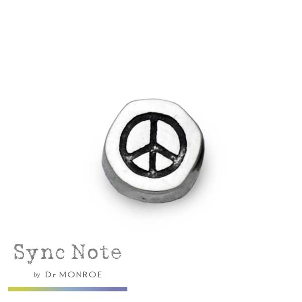 Dr MONROE Think Note Peace Stud Earring (Single) Silver
