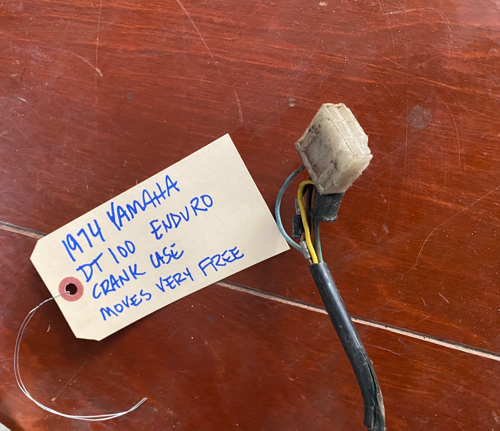 1974 Yamaha DT100 (437 VIN) Engine Bottom End Crank Case Transmission Crankshaft