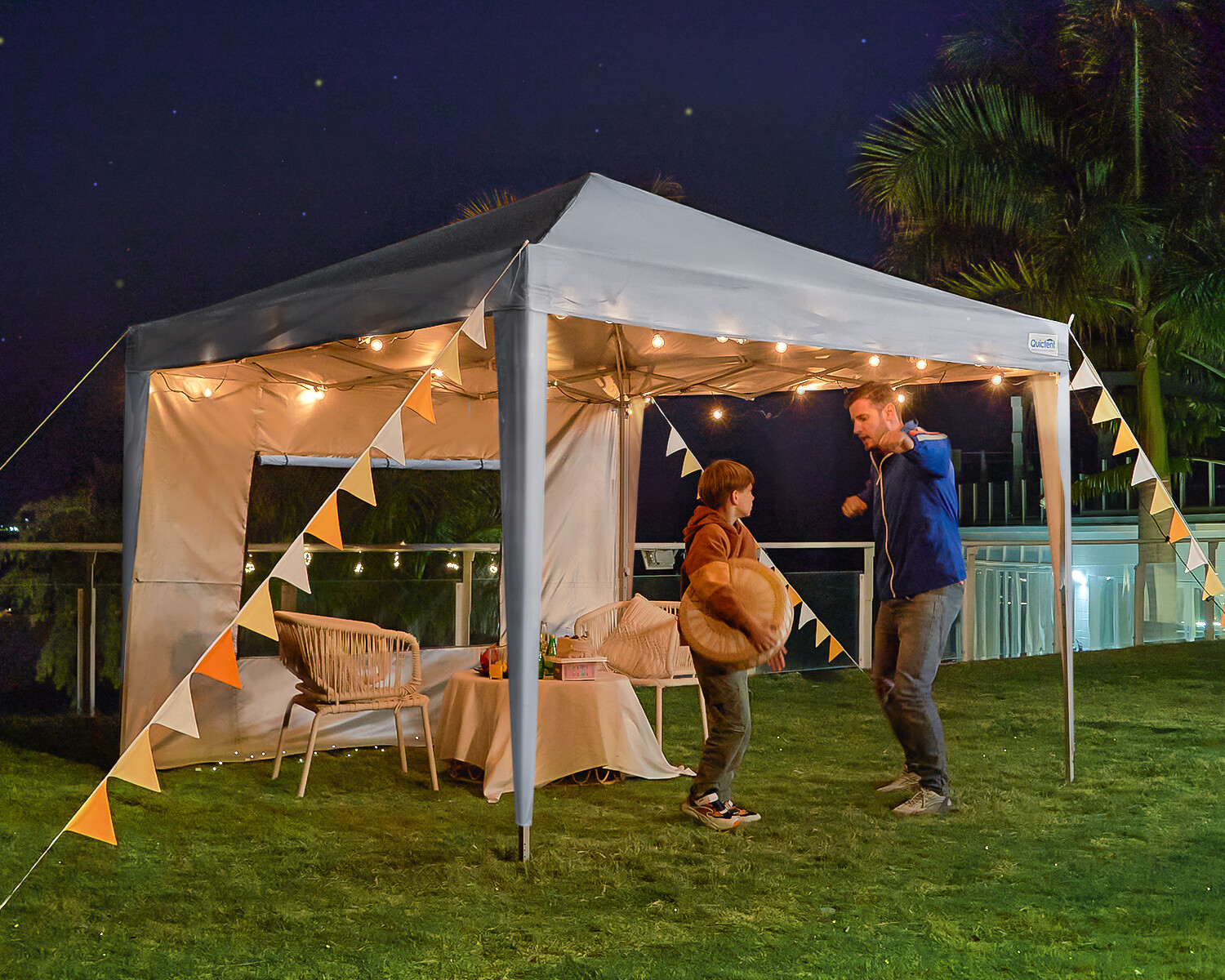 Quictent EZ Pop Up Canopy 10'x10' Outdoor Folding Gazebo Wedding Party Tent US