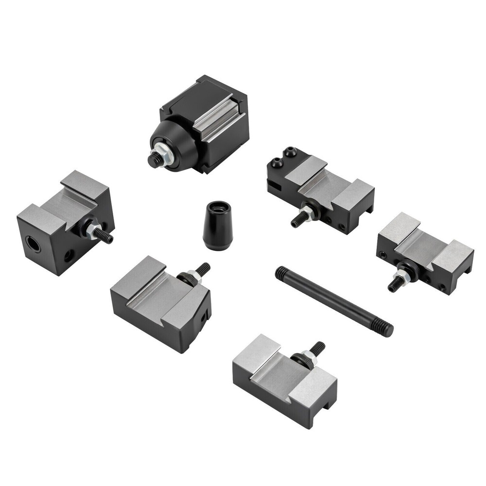 6 Pack Wedge Type Quick Change Tool Post Sets For 6-9" Swing Mini Lathe Black