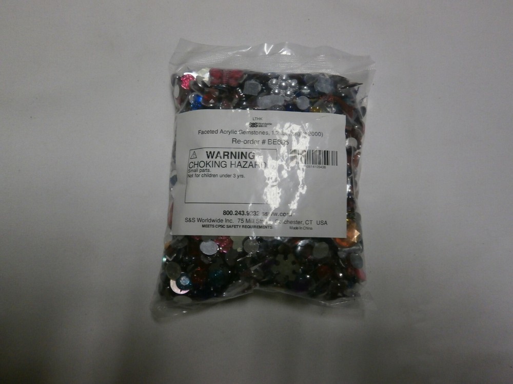 Faceted Gemstone Assortment, 1/2lb Bag