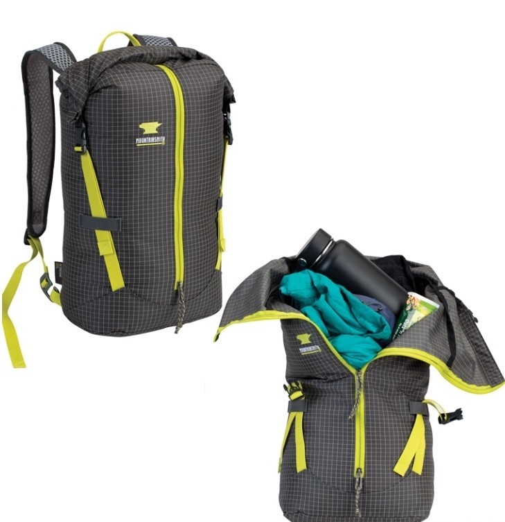 Mountainsmith Scream 20L Daypack Compression Sack Roll-top Gray+Lime Green