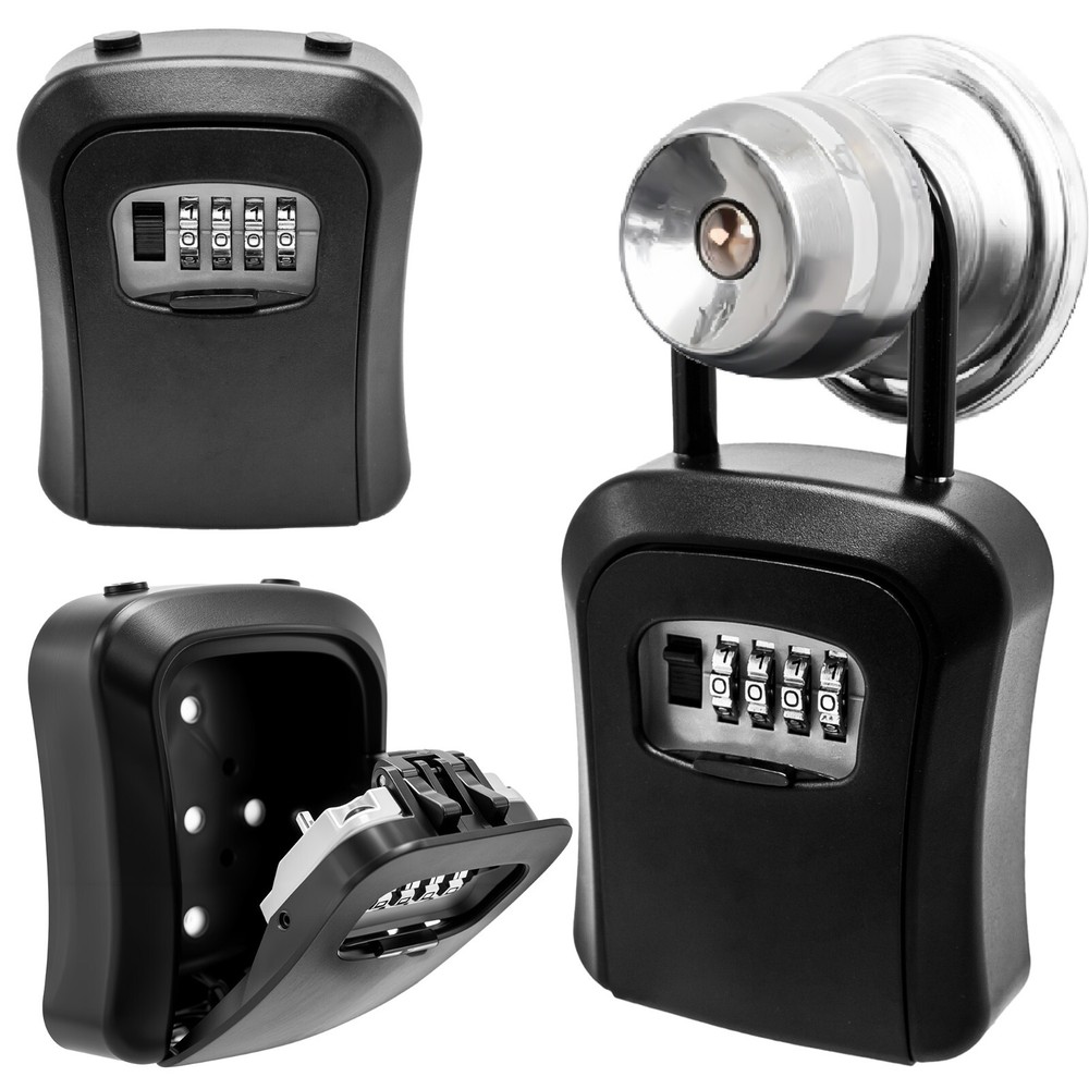 Key Lock Box for Outside-Combination Lockbox House Key-Portable/Wall Mounted..