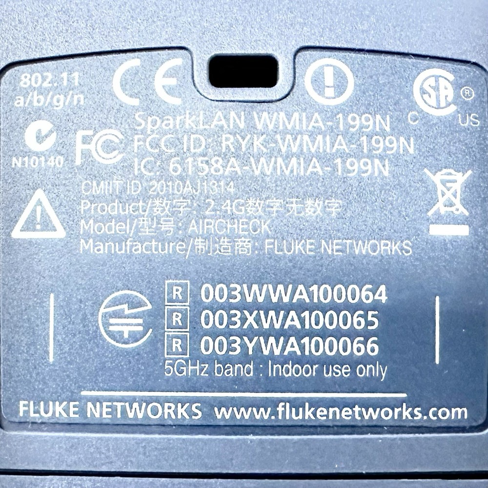 Fluke Networks AirCheck Wi-Fi Tester Wireless Network Analyzer *MINT*