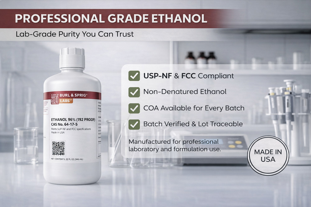 192 Proof Ethanol Solvent 96% High Purity Laboratory & Extraction Grade