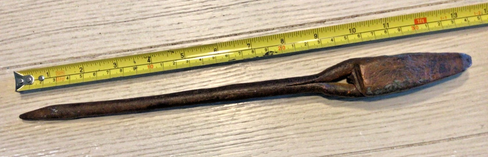 Vintage Primitive Hand Forged Metal Blacksmith Tool