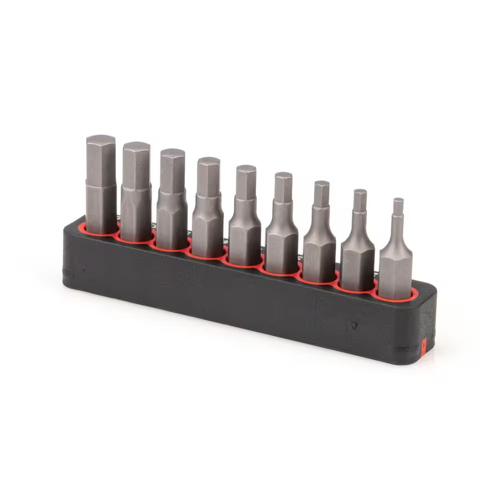 1/4 In. Metric Hex Bit Set with Rail (2 Mm to 6 Mm)