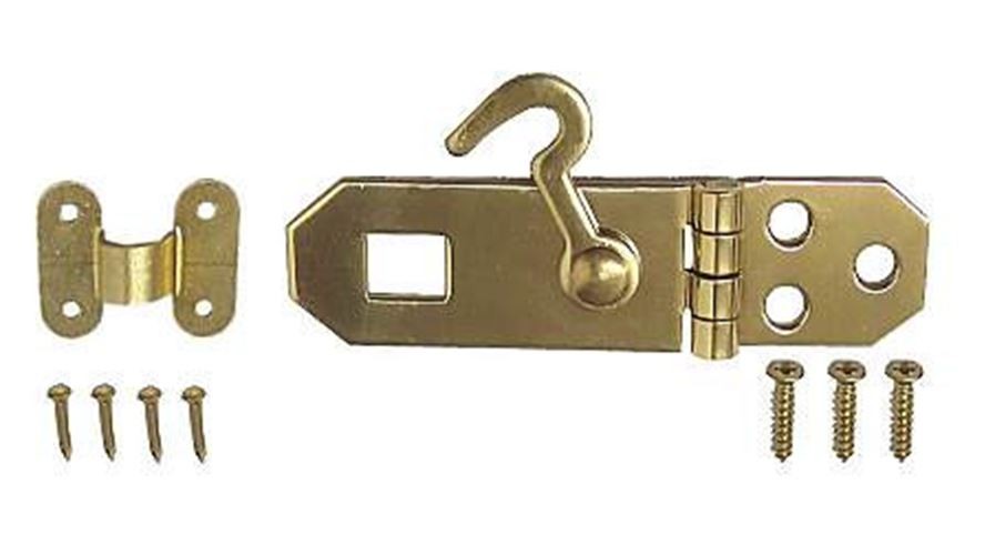 Solid Brass Lacquered Hasp - 3/4" x 2-3/4"