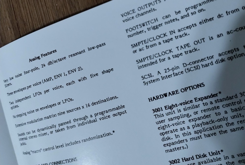 *RARE *ORIG Sequential PROPHET 3000 16bit ANALOG FILTER SAMPLER Brochure Catalog