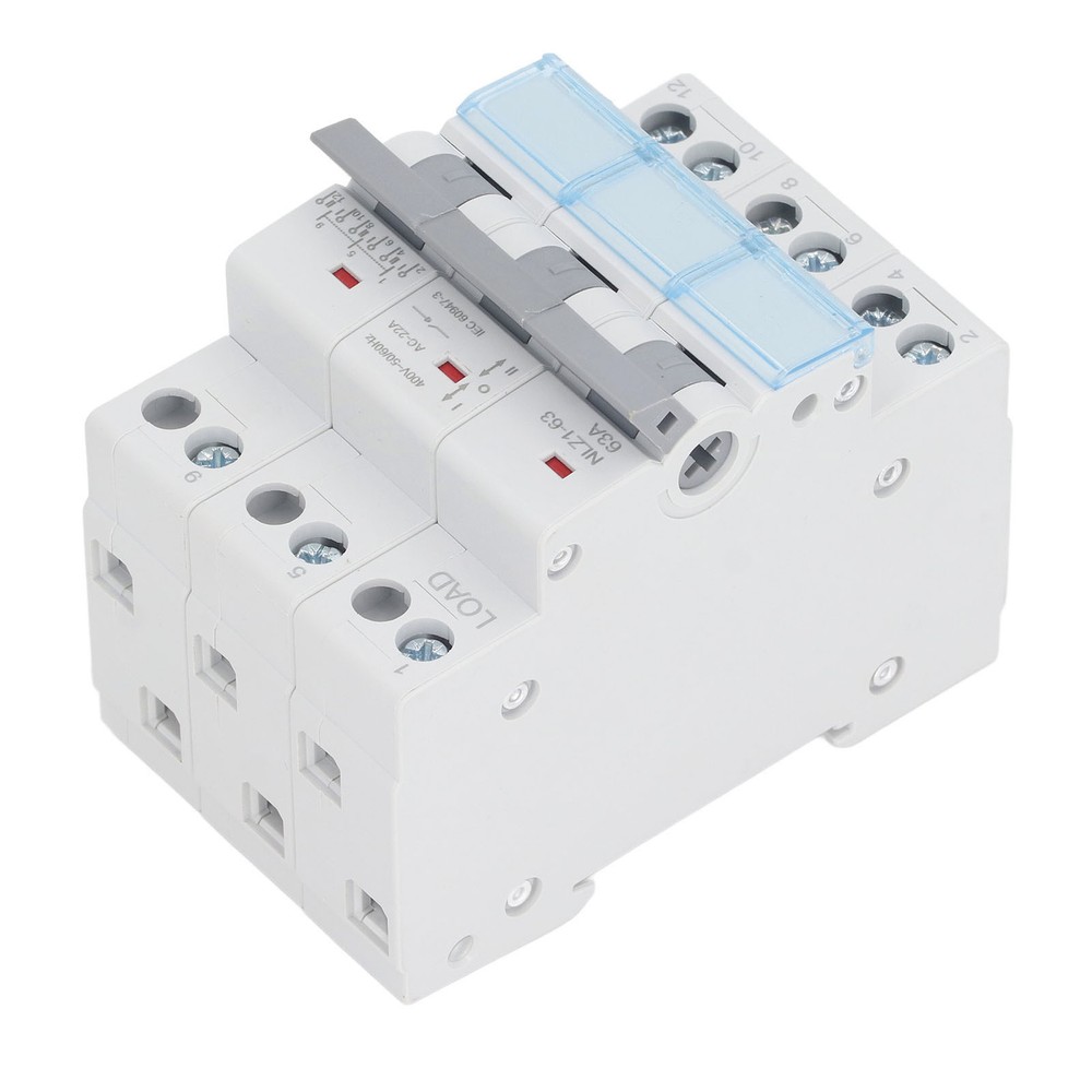 Manual Transfer Switch DIN Rail Mount 3P Interlock Circuit Breaker Switch Part
