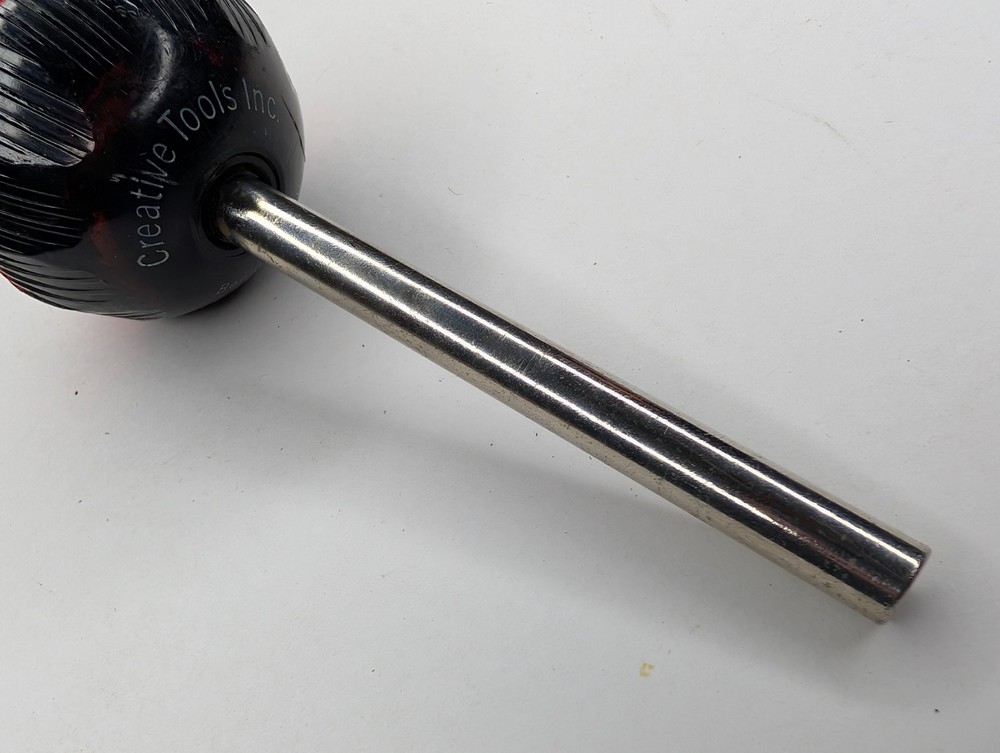 Vtg EasyDriver Creative Tools Ratcheting Screwdriver Handle Bennington VT Red